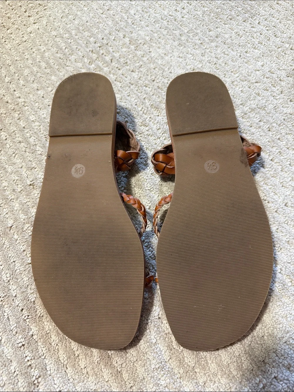 Universal Thread Braided Tan Slide Sandals